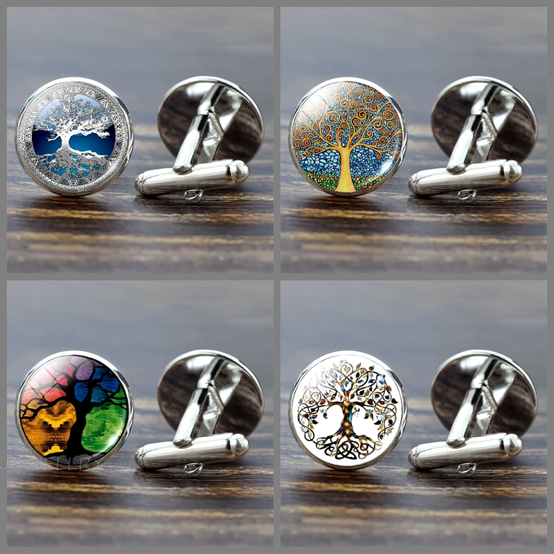 Запонки для мужчин набор запонков свадьбы костюм дерева рубашка запонки рубашки мужские аксессуары|Зажимы