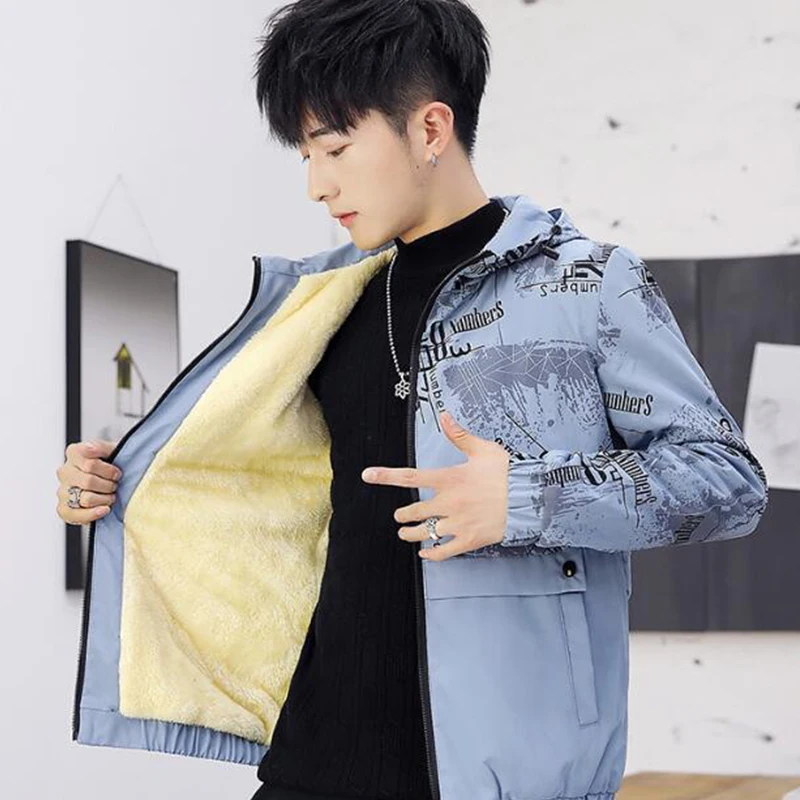 Модная Вельветовая куртка с карманами Новинка зимы хлопковое пальто капюшоном