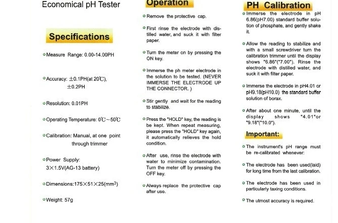 Цифровой рН-метр экономичный рН-тестер | Инструменты