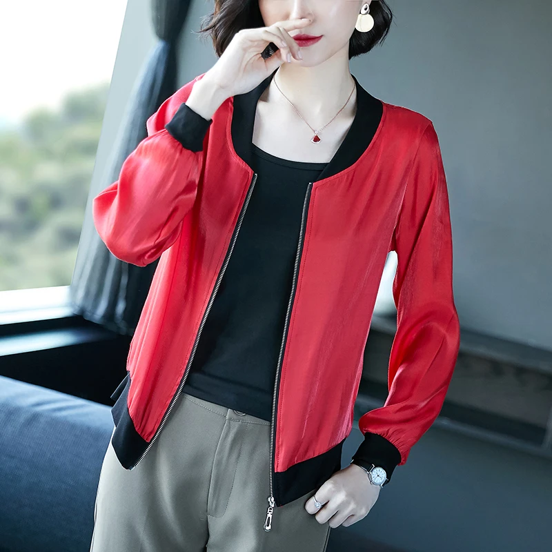 

2020 Spring Jacket Women Fashion Solid Color Lightweight Jackets Manteau Femme Basic Jackets Bomber Slim Outerwear Windbreaker