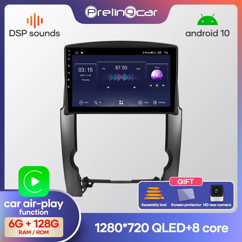 Prelingcar для Киа Соренто авто магнитолы До 4G+64G Android 10 8 ЯДЕР DSP Навигация GPS устройство