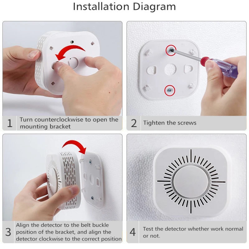 

Tuya Wifi Smoke Detector Smoke Detector Smoke House Combination Fire Alarm Home Security System Fire Smoke Detector