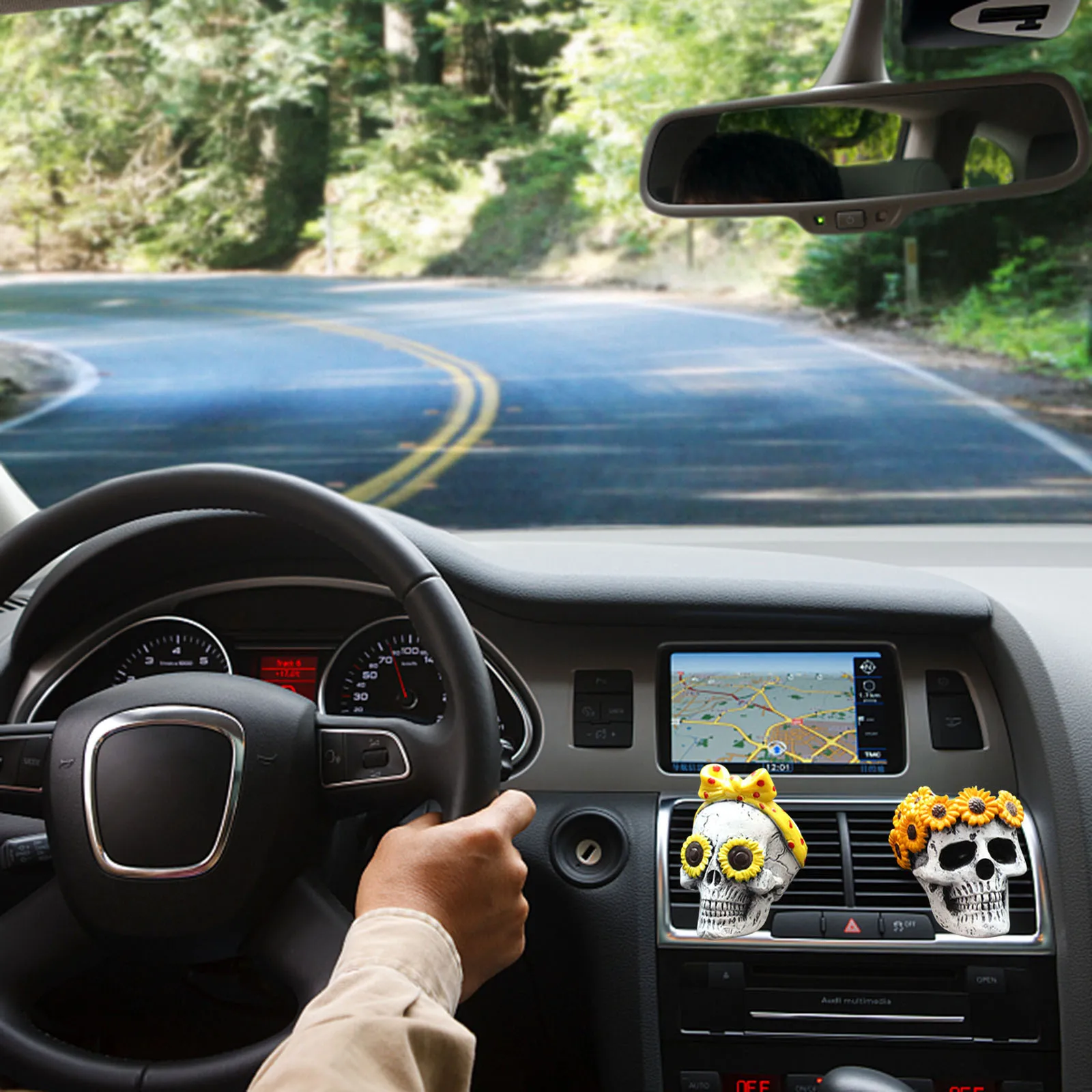 Новинка пятна на выходе воздуха автомобиля голова призрака ароматерапия из двух