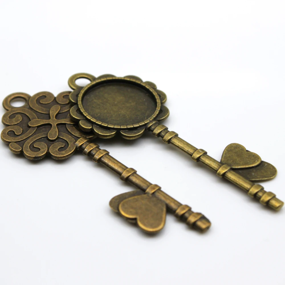 2 шт./лот подходит для 20 мм круглых стеклянных античных бронзовых серебряных