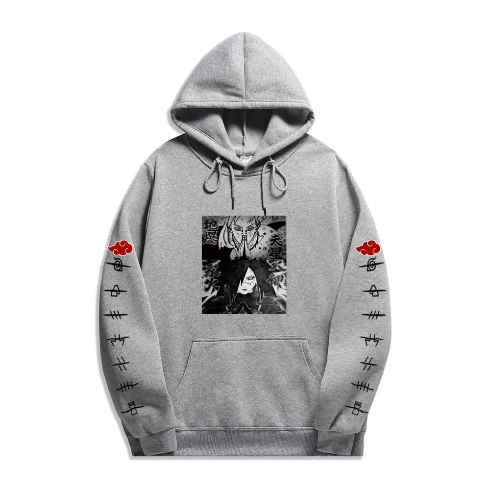 Толстовка Мужская/женская с капюшоном модное худи аниме Акацуки Учиха крутая