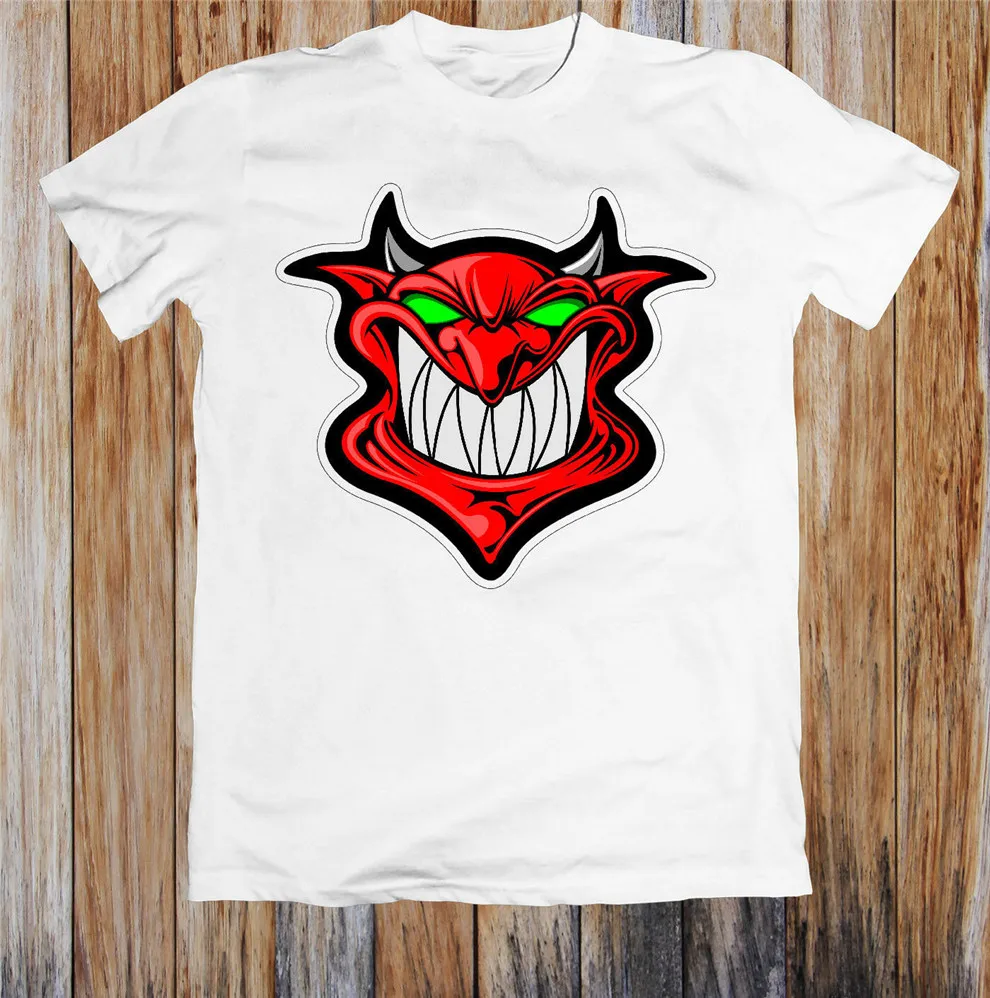

Hotdiablo Satan Face Cartoon Unisex T-Shirt Plus Size Tee Shirt