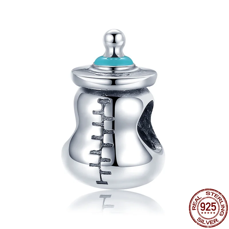 

Hot Selling 925 Sterling Silver Baby Bottle Beaded Suitable For Original Pandora Fashion Jewelry Ladies Bracelet DIY Beads 123