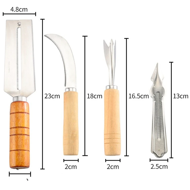 Инструмент для чистки ананаса креативный нож из нержавеющей стали измельчения 4
