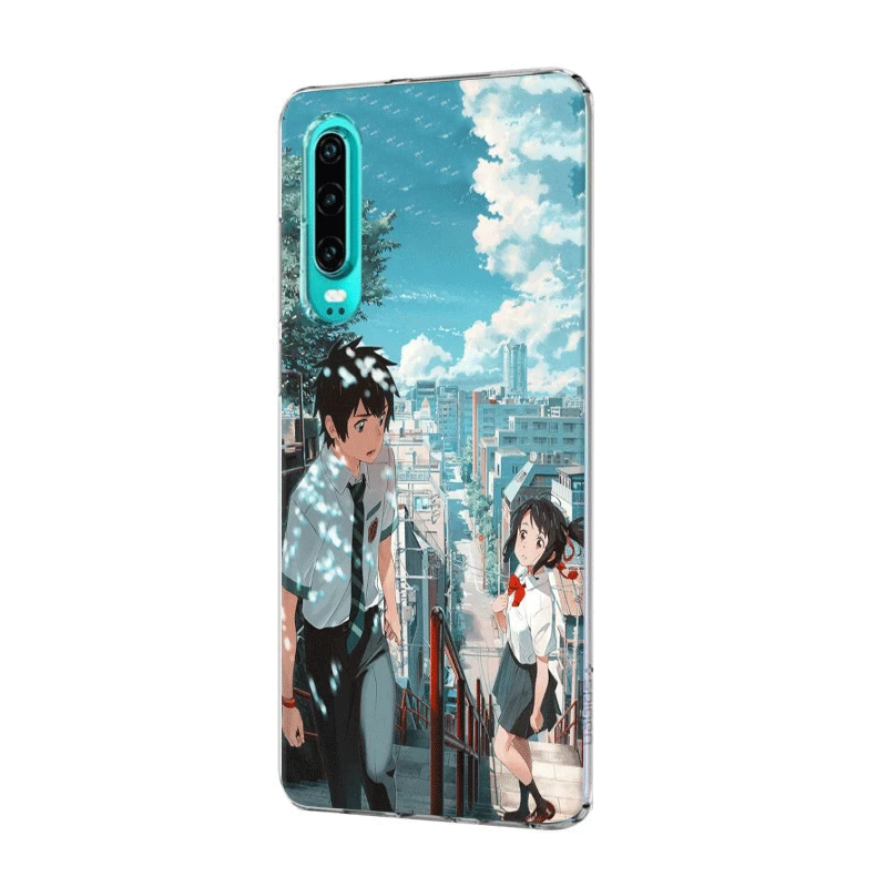 Мобильный телефон чехол для P Smart Z Plus P30 P20 P10 P9 P8 Lite Pro Жесткий Чехол аниме ваше имя