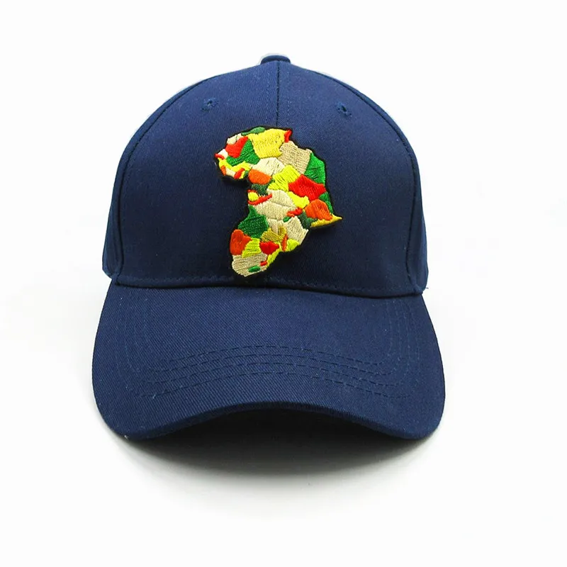 

Map Embroidery Cotton Baseball Cap Hip-hop Cap Adjustable Snapback Hats for Men and Women