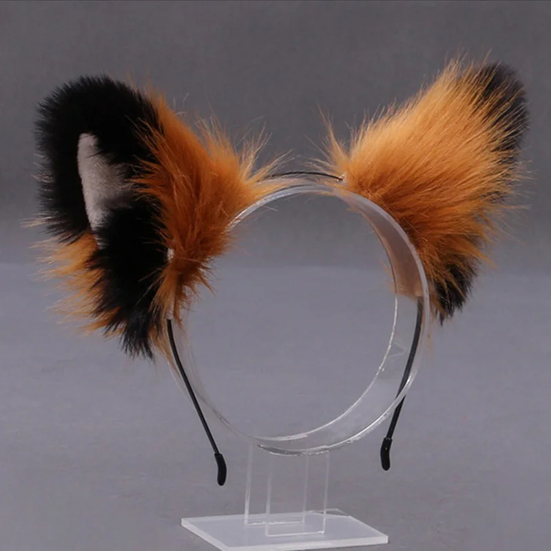 Cosplay Cute Cat Fox Fur Ear Hair Hoops Anime Lolita Hairband Fur Headbands Clip Women Girl Hair Accessories Ear Hair Band