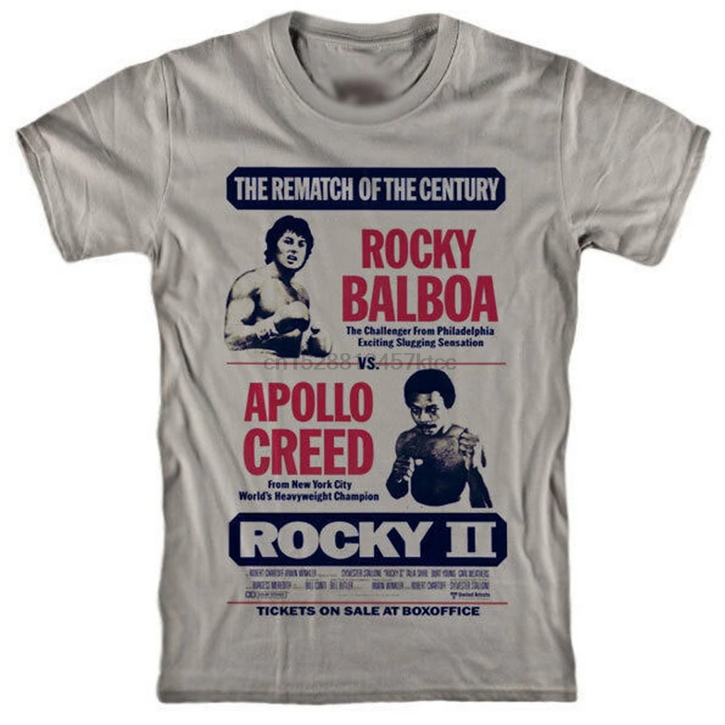 Футболка Рокки 2 Аполлон кред постер фильма Свитшот-экшн-фигурки 70s футболка