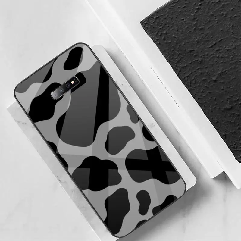 

Spotted cow skin print Phone Case Tempered glass For Samsung S6 S7 edge S8 S9 S10 e plus note8 9 10 pro