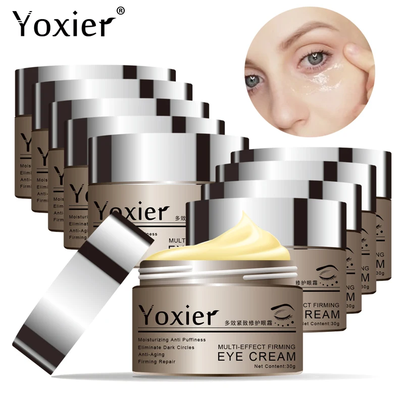 

10PCS Multi-Effect Firming Eye Cream Peptide Collagen Serum Anti-Wrinkle Anti-Age Remover Dark Circles Against Puffiness Bags