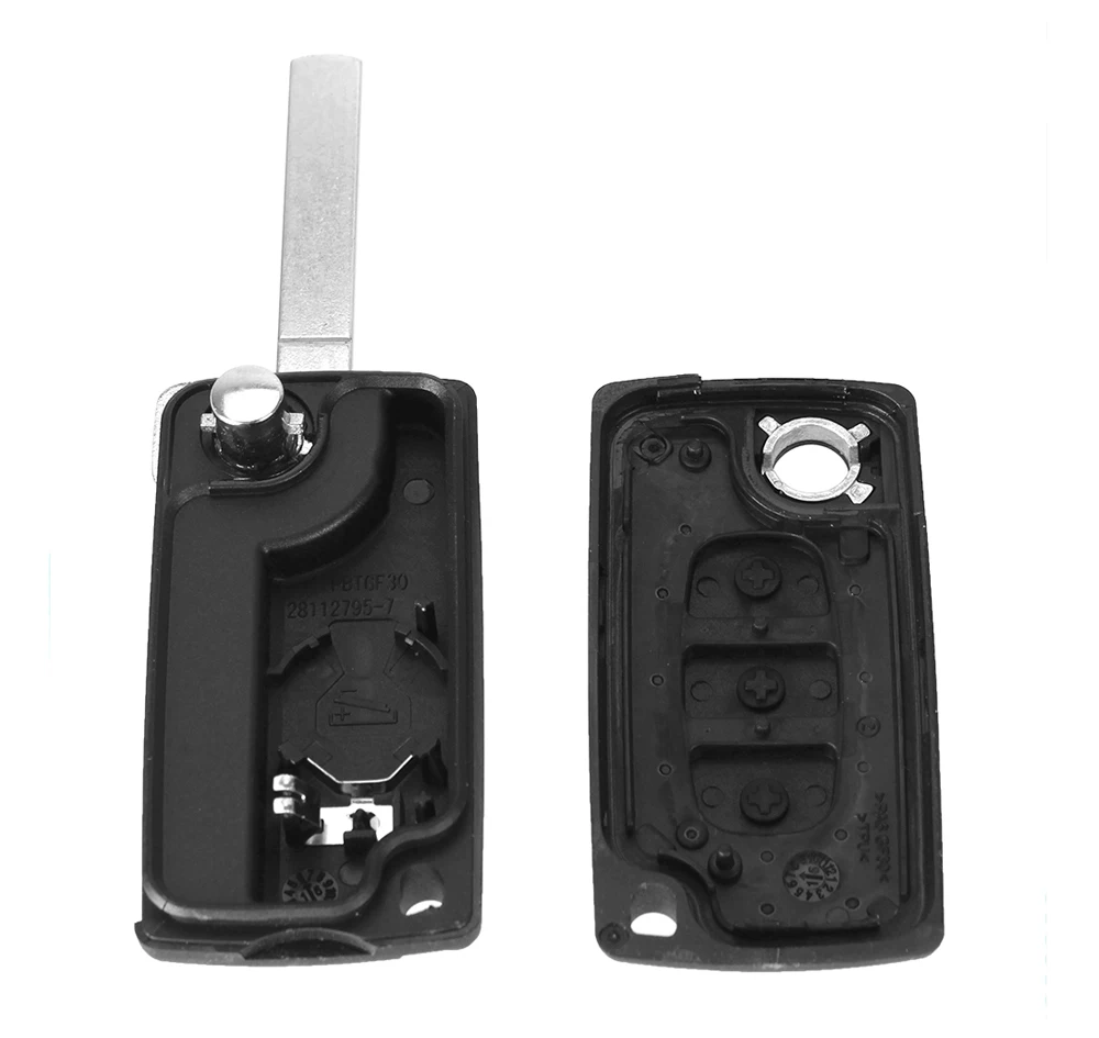 XNRKEY чехол для выкидного ключа с 3 кнопками лезвием VA2 Peugeot 306 407 807 Partner Citroen C2 C3 C4 C6
