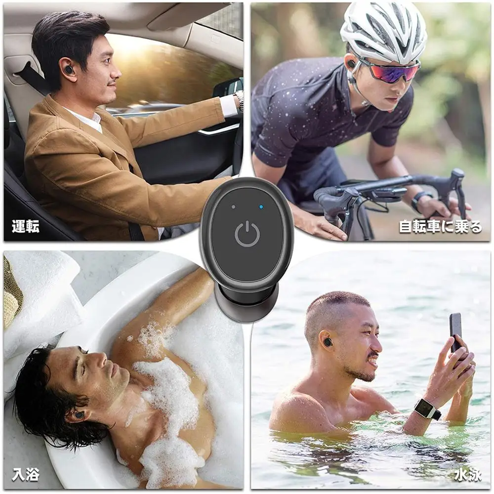 Мини Bluetooth наушники Amorno Спортивные Беспроводные водонепроницаемые TWS с