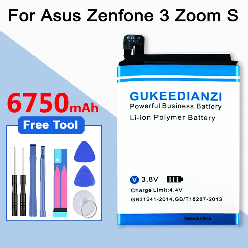 GUKEEDIANZI C11P1612 6750 мАч запасная батарея для телефона Asus ZE553KL для Asus ZenFone 3 Zoom/3 Zoom Dual SIM LTE/3 Zoom S