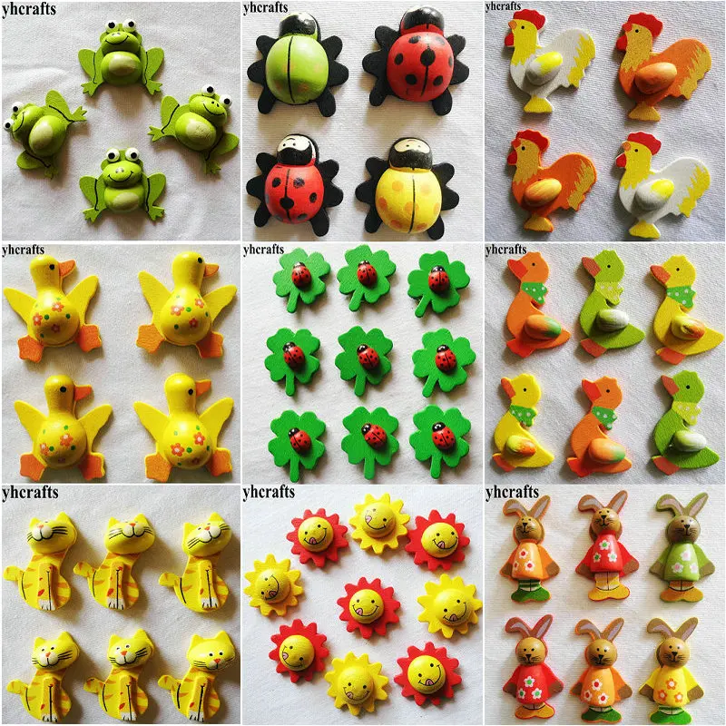 5 шт. 3D Мультяшные животные лягушка кролик змея медведь утка Цыпленок божья