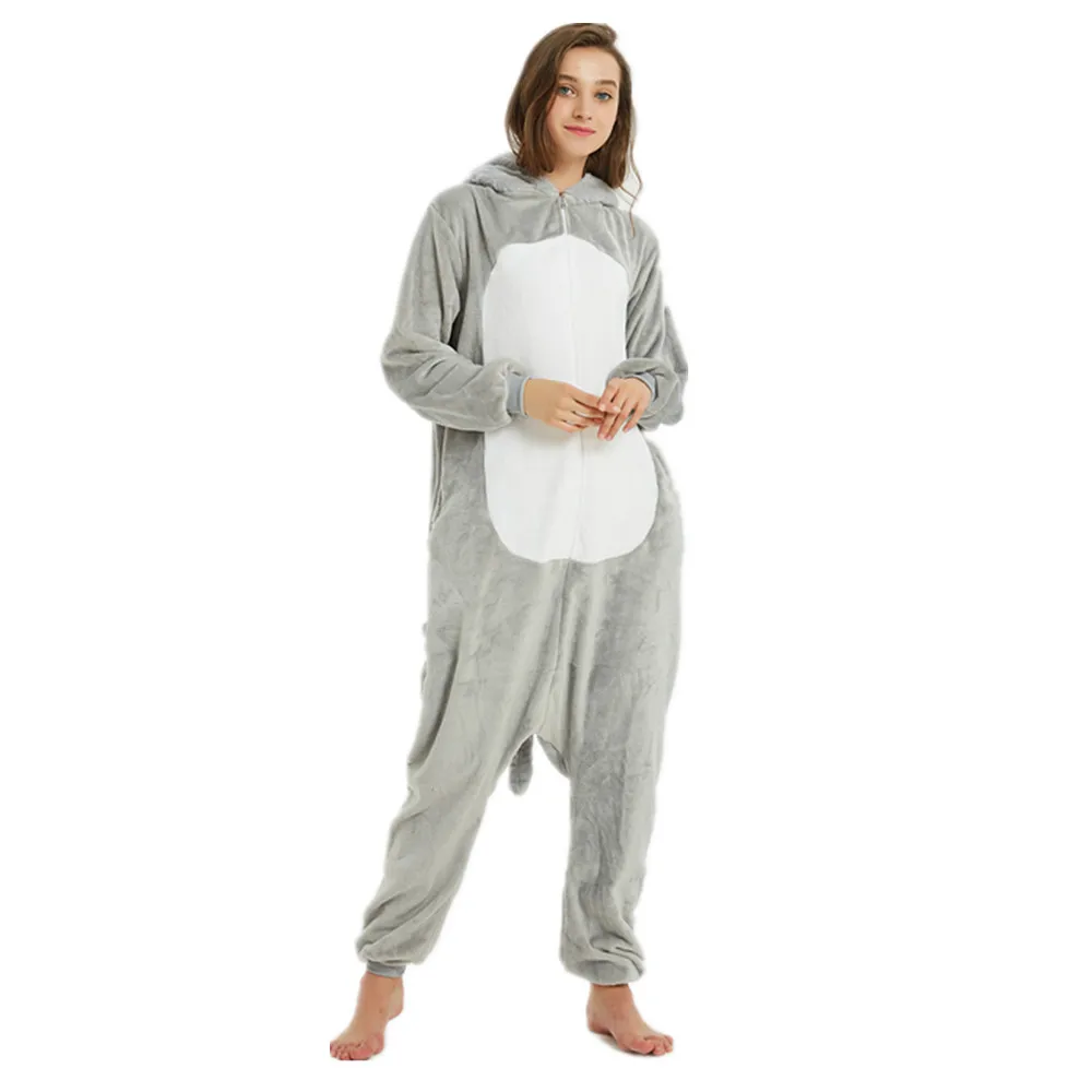 Зимние теплые ползунки рождественское праздничное платье серая Пижама с