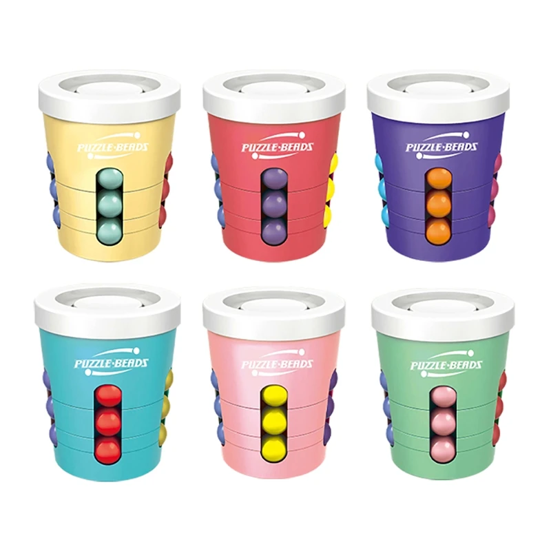 

Magical Cube Bean Decompression Rotating Magical Puzzles Beads Fingertip Toys