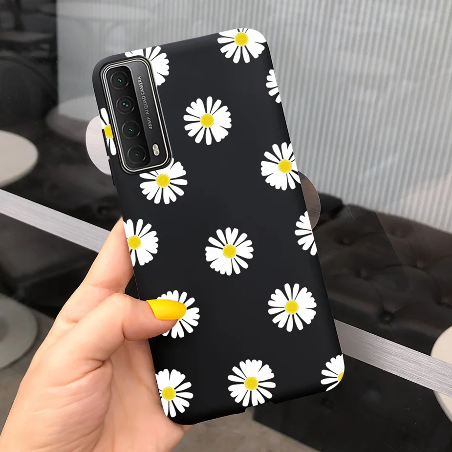 For Huawei P smart 2021 Case PPA-LX2 Soft SIlicone TPU Back Cover Psmart Phone Cases 6.67'' Flower Covers Fundas | Мобильные