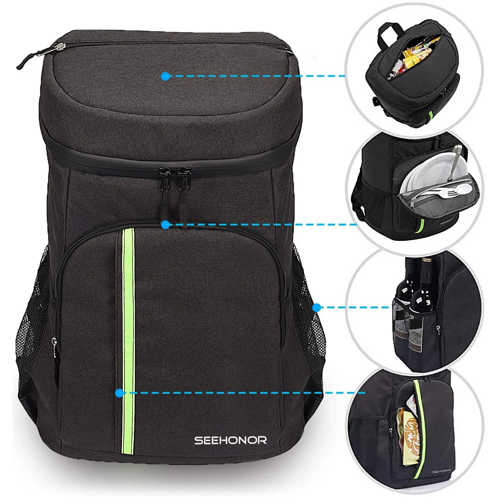 Изоляционный охлаждающий рюкзак герметичный подходит для пикника кемпинга