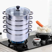 262830cm stainless steel five layer thick steamersoup pot universal cooking pots removable for induction cooker gas stove