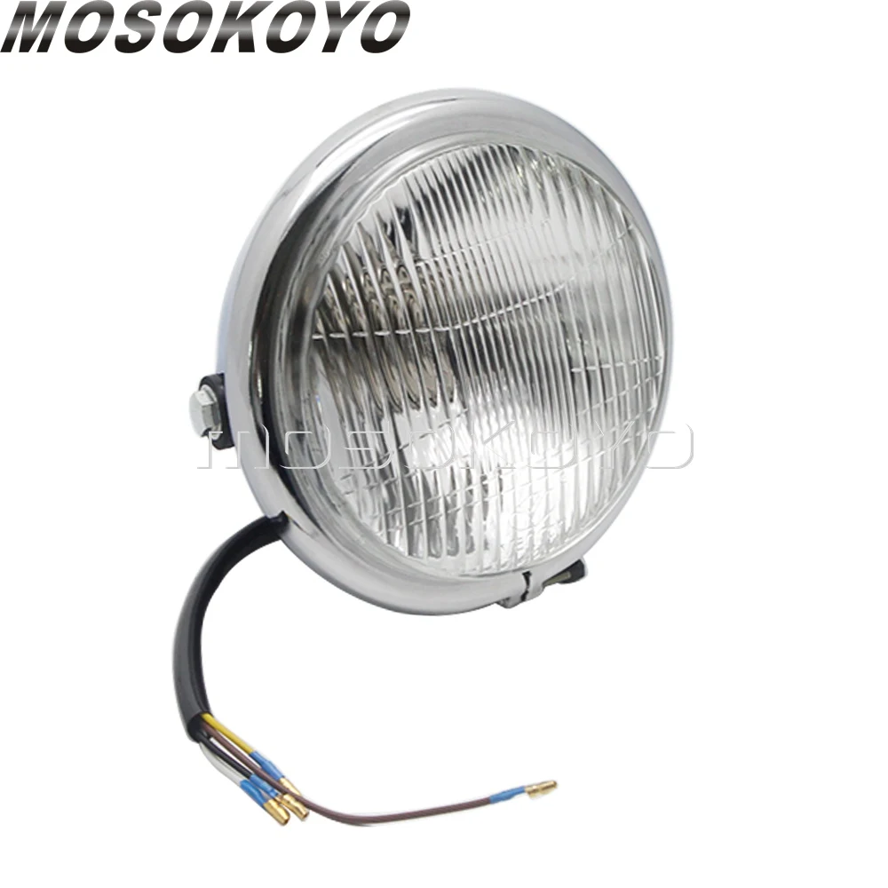 Motorcycle H4 Headlight Headlamp For Harley Honda CG125 Yamaha Suzuki Vintage Chopper 12V Head Light Lamp Cafe Racer Custom |