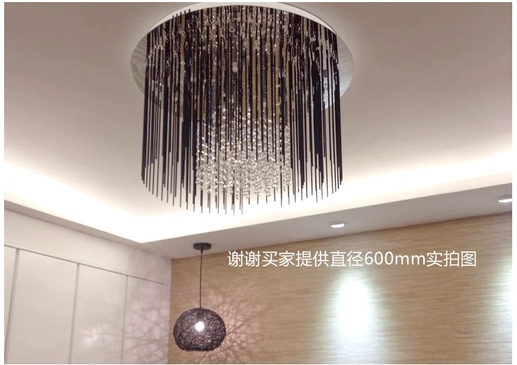 

Modern simple light luxury black purple white crystal lamp round LED living room bedroom dining room ceiling lamp