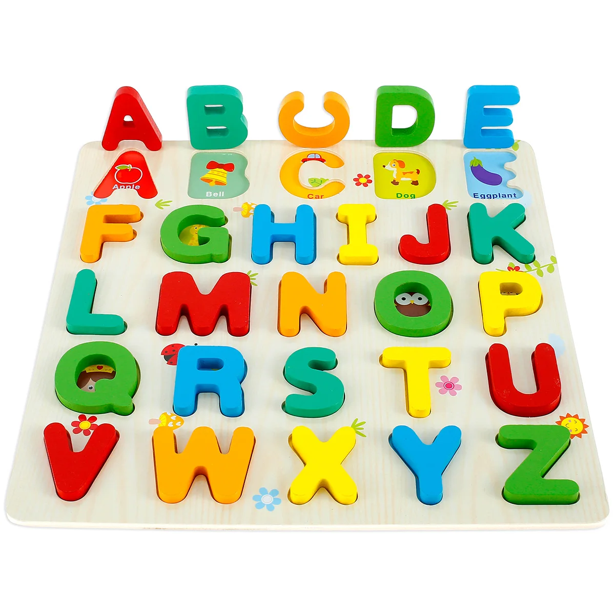 

Wooden Alphabet Puzzle ABC Numbers Shapes Puzzles Boards Toys with Letter Blocks Early Educational Learning Toys Letters Jigsaw