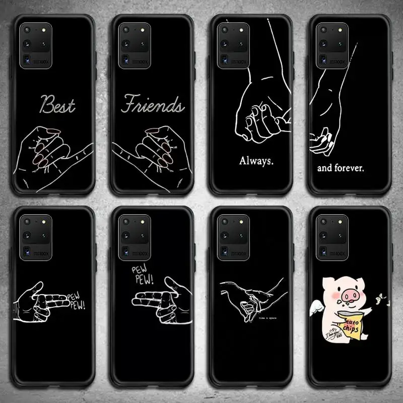 Чехол Bff для телефона с надписью Best Friends Forever Couples Samsung Galaxy S21 Plus Ultra S20 FE M11 S8 S9 plus S10 5G