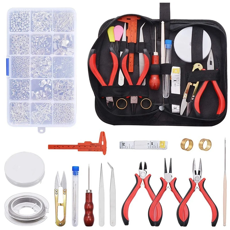 

Набор аксессуаров для ювелирных изделий «сделай сам», 15 ячеек, ожерелье, браслет ручной работы, 1300 шт.