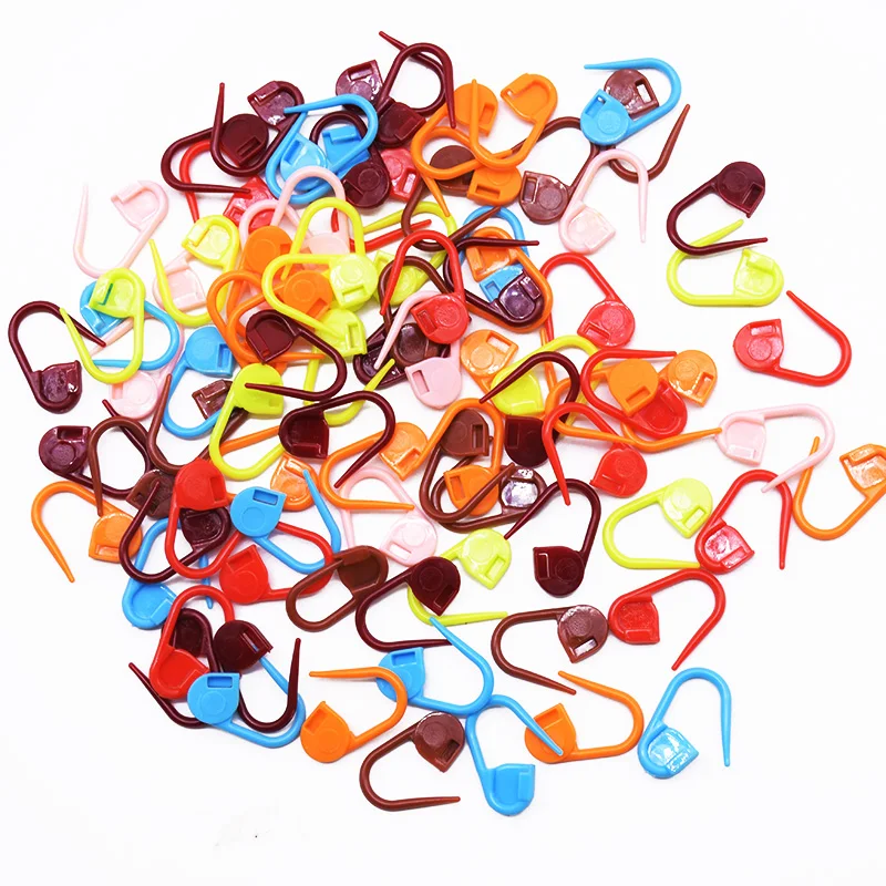 

100pcs Knitting Crochet Locking Stitch Needle Stitches Marker Hangtag Safety Pins Needles Clip DIY Sewing Tools Home Accessories