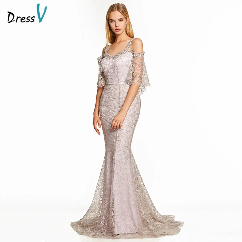 Dressv, розовое длинное вечернее платье, позолота, открытая спина, дешево, v-образный вырез, свадебное, вечернее платье, ТРАПЕЦИЕВИДНОЕ, Тюлевое, вечернее платье - Цвет: Pink