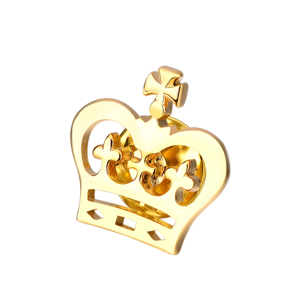 Брошь SAVOYSHI золотистая в форме короны значки на булавке Металлическая Булавка