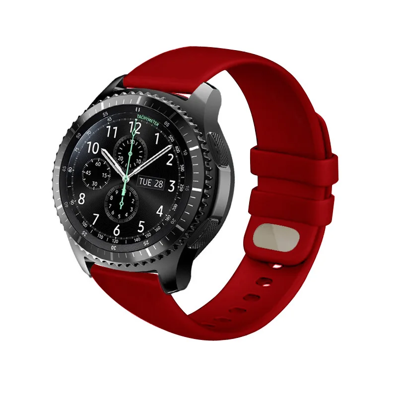 

For Samsung Galaxy Watch/S4/huawei GT 46mm Strap Silicone Band Bracelet 22mm Watch Strap Watchbands for Fitbit Vers2 Wristband