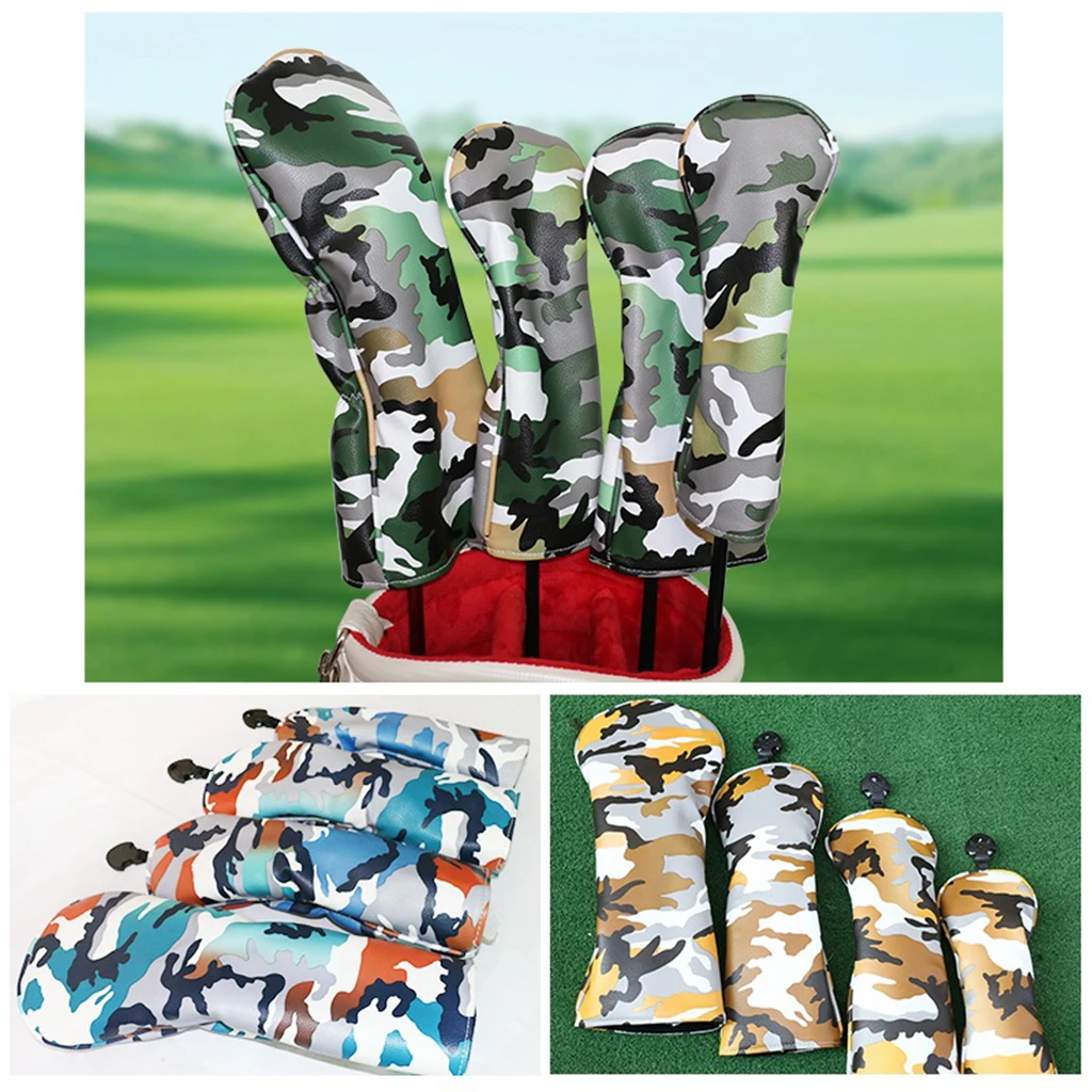 

4 Pack Anti-Slip Golf Wood Head Covers Driver 400cc Woods Club Headcover Equip