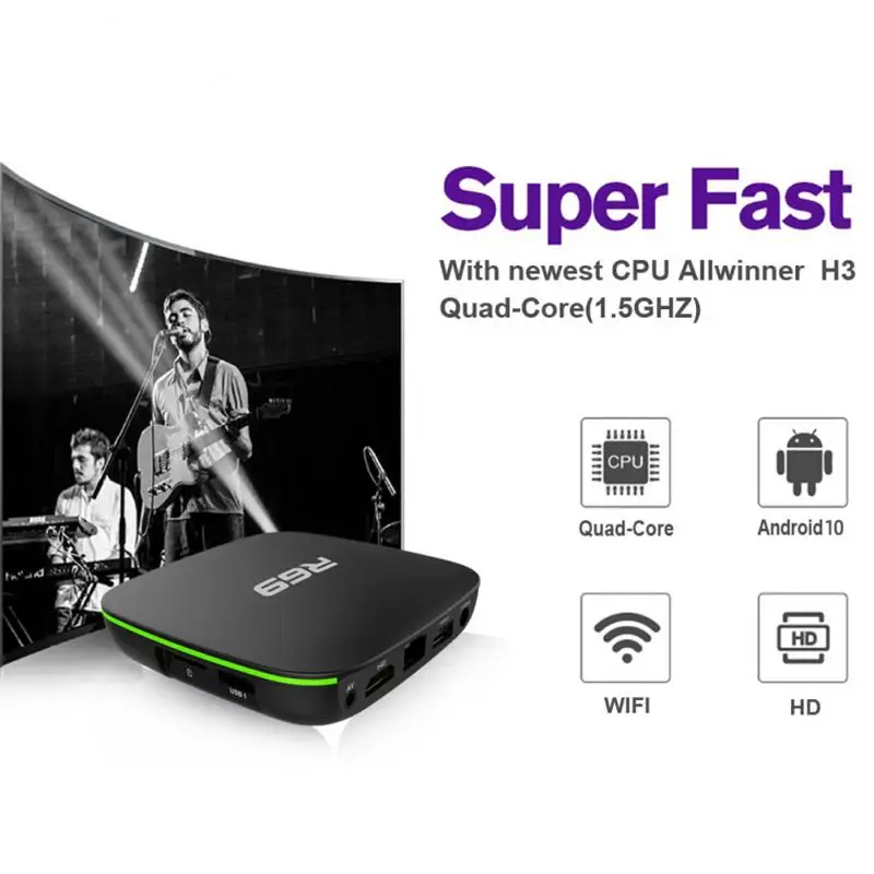 Приставка Смарт-ТВ R69 2 + 16 ГБ 4K 4 ГГц Wi-Fi | Электроника