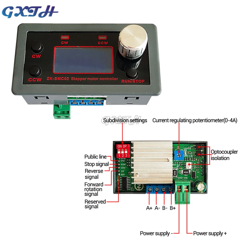 DC5-30V 4A интегрированный привод 42 57 шаговый двигатель вперед и назад управляющий