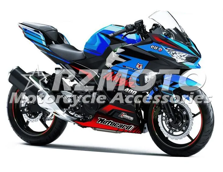 

New ABS whole Fairings Kit Fit For Kawasaki Ninja400 Ninja 400 2018 2019 2020 18 19 20 Bodywork set blue + Tank cover