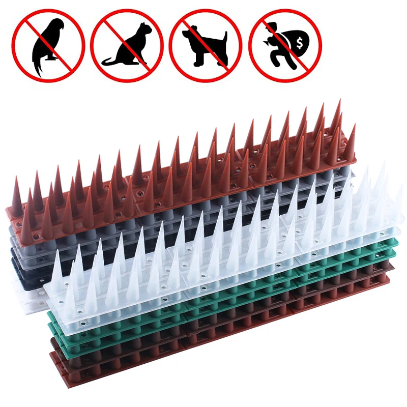 

2021New 6/12pcs Plastic Bird and Pigeon Spikes Anti Cat Anti Pigeon Spike for Get Rid of Pigeons and Scare Birds Pest Control