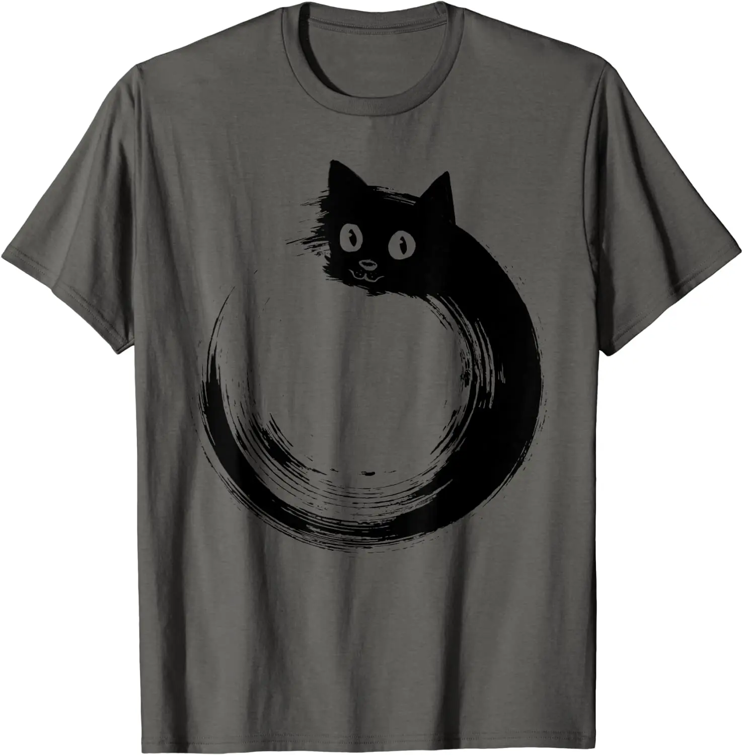 

Cute Cat Zen Circle Meditation T-Shirt Funny Printed T Shirt Cotton Tshirts for Men Birthday