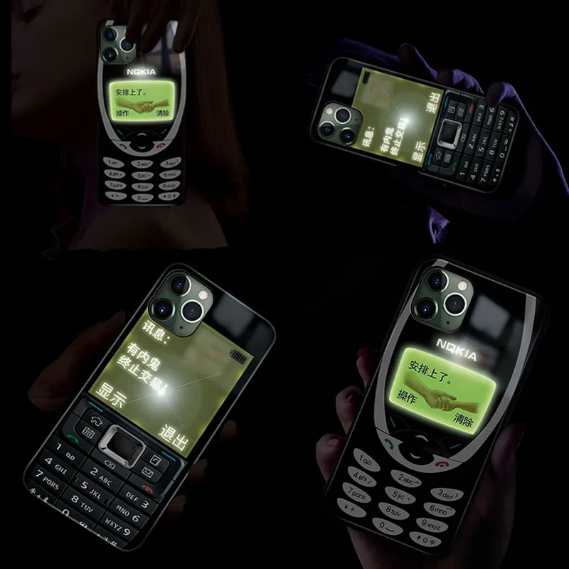 Умный светодиодный светящийся чехол для телефона iphone 7 8 s Чехол Mofi Nokia узор Apple plus