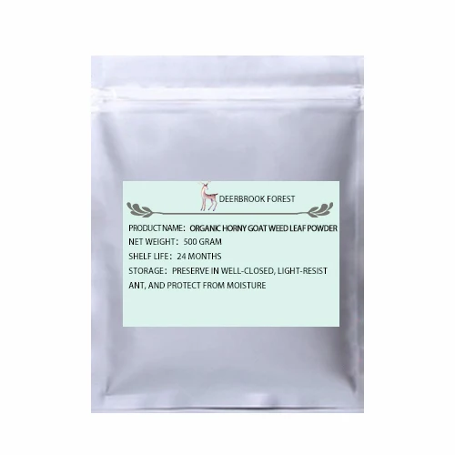 500g(17.65oz) USDA и EC Сертифицированные Органические горянки крупноцветковой лист сорняков порошок Горянка порошок - Цвет: 500g(17.65oz)