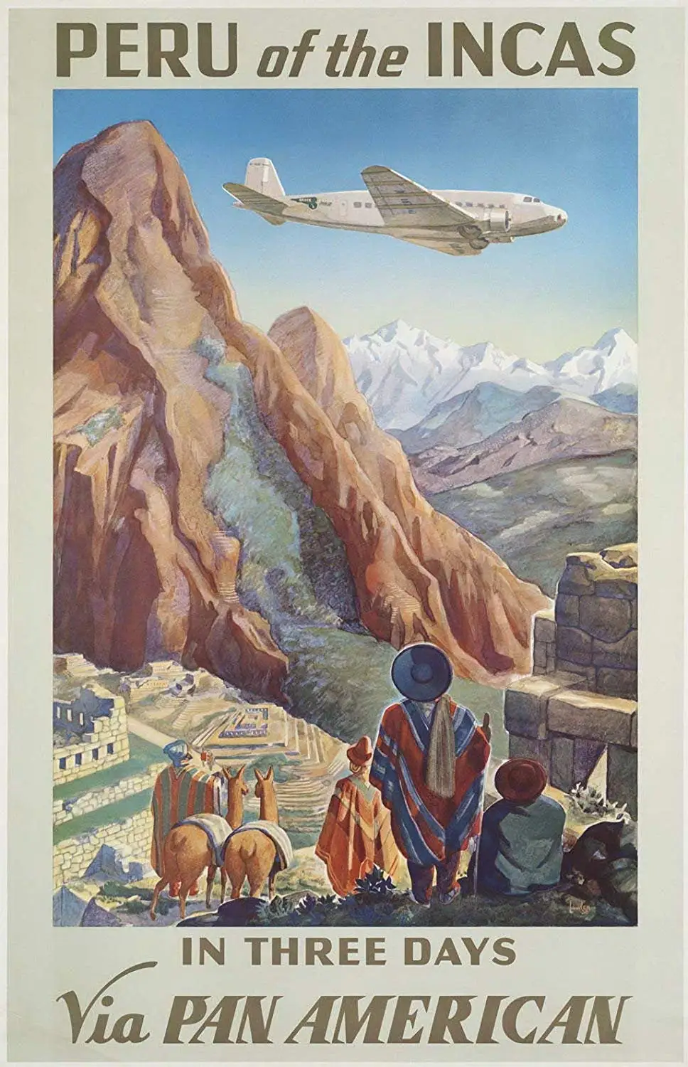 

8x12 Peru of The INCAS Travel Tin Sign Vintage Funny Creature Iron Painting Metal Plate Personality Novelty