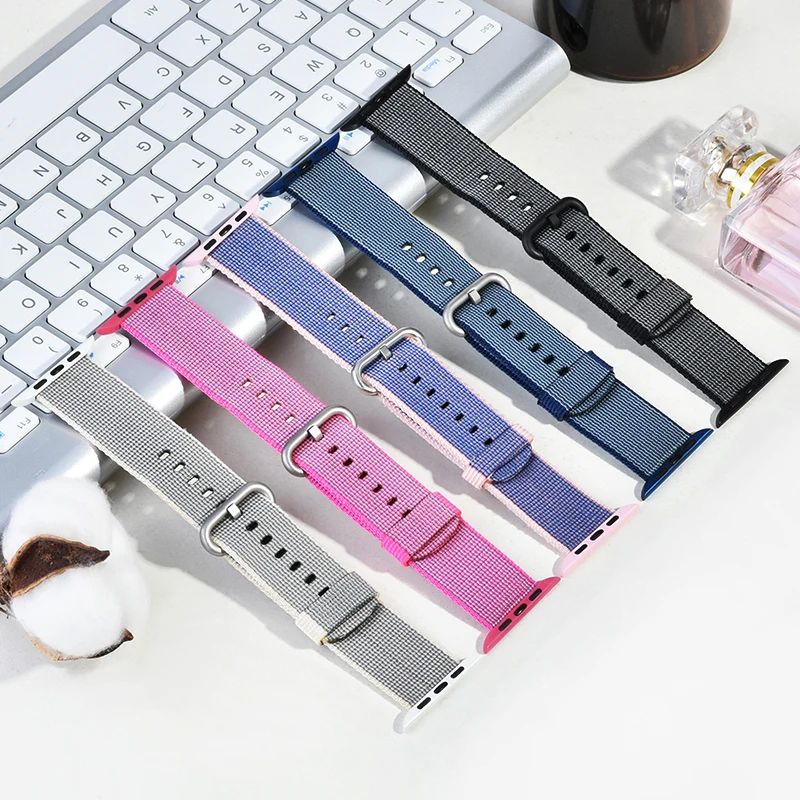 Тканый нейлоновый сменный ремешок для Apple Watch series 4/5 40 мм 44 мм тканевый браслет для Iwatch series 3 2 1 38 мм 42 мм