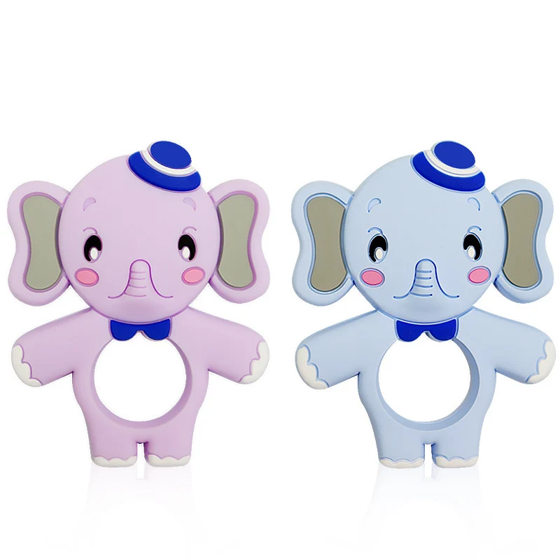 Imebaby детский Прорезыватель без бисфенола мультяшный слон грызун пищевой силикон