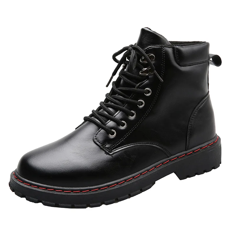 

Men Boots PU Leather Causal Shoes Winter Retro Boots Male Work Safety Boots High Top Ankle Boots Men Zapatos De Hombre