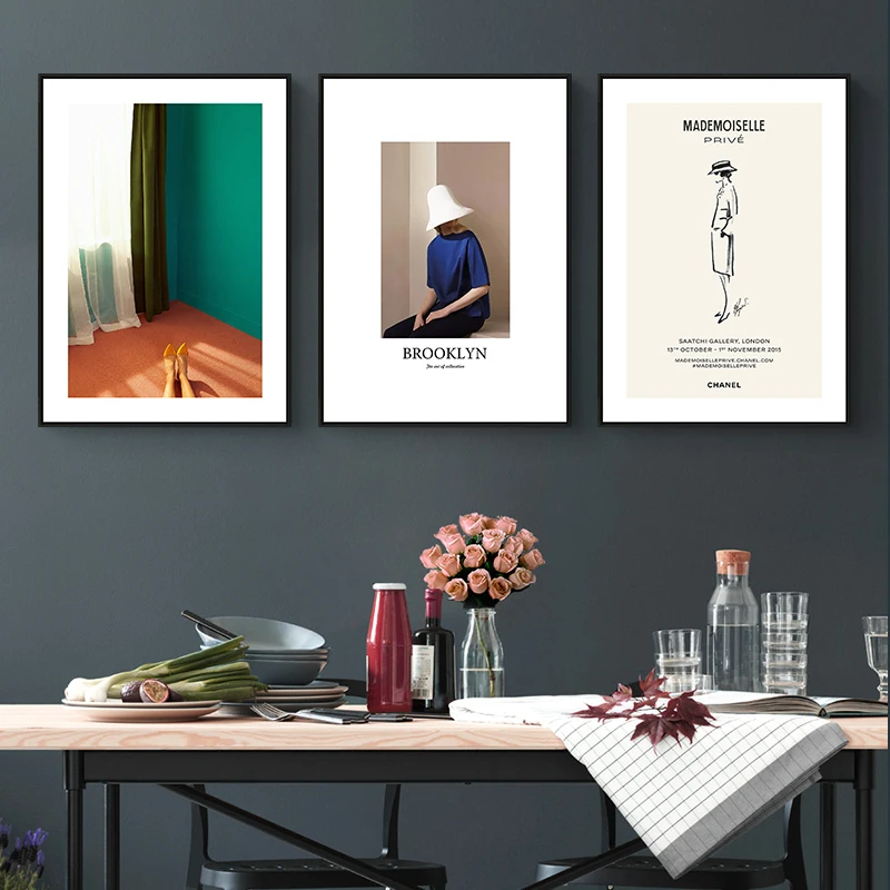 

Elegant Posture Nordic Art Figure Decoration Painting Studio Mural Fashion For Living Room Wall Pictures Unframed