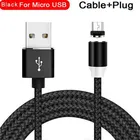 Магнитный USB-кабель 1 м со светодиодной подсветкой, зарядное устройство для Samsung galaxy prime J5 J7 J3 2016 2015 2018 J4 J6 plus J8 A3 A5 A7 A8, кабель для зарядки и передачи данных